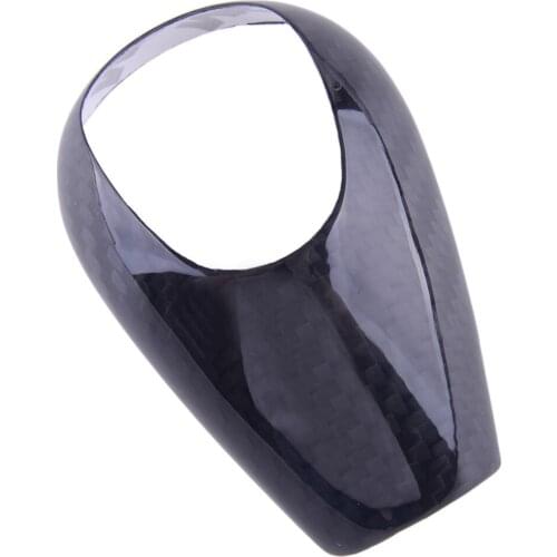 Carbon Fiber Black Console Gear Shift Knob Cover Trim Car Decoration Fit for BMW M3 M5 M6 2006