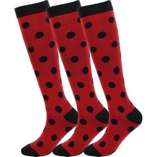 David angie Men Women Knee High Graduated Compression Socks Rhombus Dot Funny Socks,Best Medical Nursing 15-20mmHg,1Yc2931