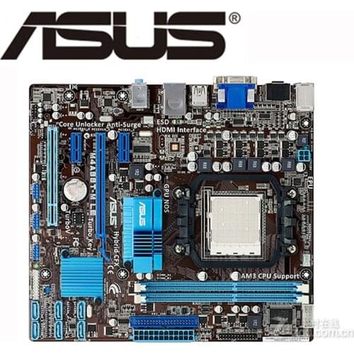 For AMD 880G ASUS M4A88T-M LE Motherboard Socket AM3 DDR3 8GB M4A88T M LE Desktop Mainboard uATX Systemboard VGA SATA II Used