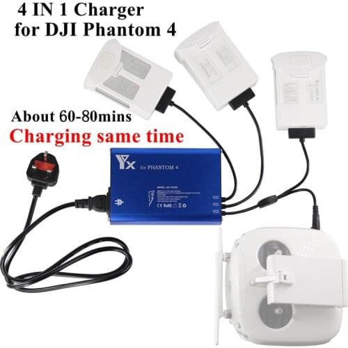 For DJI Phantom 4 Standard Professional Advanced SE FPV Drone Battery Remote Control 4 in 1 Parallel Power Intelligent Charger