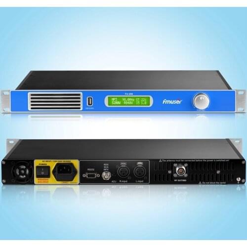 FMUSER FU-200A 1U 200W FM Radio Broadcast Transmitter With USB Audio Input Interface