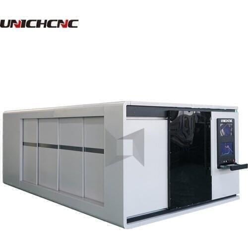 Chinese factory supplier closed fiber laser cutting machine