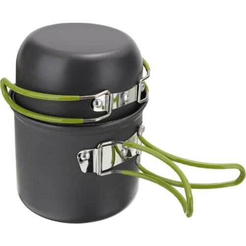 Mayitr Camping Non-stick Cookware Set Cooking Bowl Pots Pans for Outdoor Travel Camping Hiking Happy Picnic High Quality