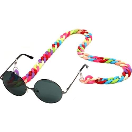 Fashion Twist Link Acrylic Sunglasses Chain Marble Texture Eyeglass Holder Men Women Hanging Neck Chain Eyeglasses chain Retaine