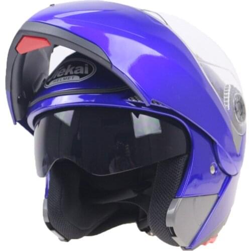 JIEKAI Men Motorbike Modular Dual Lens Flip Up Motorcycle Helmet Motocross Moto Helmet Crash Full Face Helmet Casco Moto Casque
