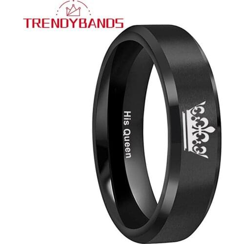 6MM Mens Tungsten Carbide Rings Womens Wedding Band Laser Engraved Matte Finish Comfort Fit