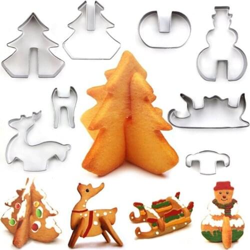 Cookie Mold Set Christmas Biscuit Cut Kitchen Baking Tools High Temperature Cooking Mat Household Novel Supplies Accessories