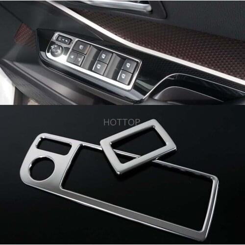 For Toyota C-HR 2016 2017 interior door handle holder window lift switch cover trim ABS Chrome 2pcs/set