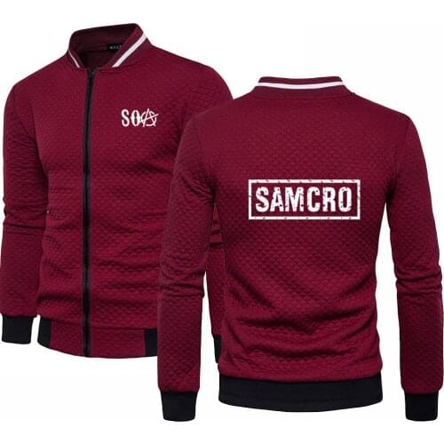 2020 new Mens pullover SOA Sons of anarchy the child new fashion SAMCRO printing Solid color Casual Mens pullover jackets