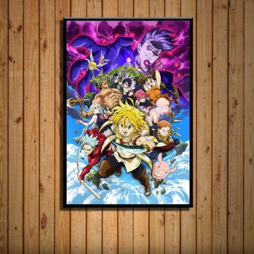 Anime The Seven Deadly Sins Poster Living Kids Room Wall Home Decoration Quality Canvas Painting Cute Japanese Cartoon Art Decor