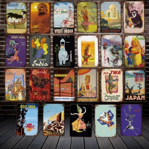 [ Mike86 ] China HONG KONG INDIA BANGKOK Thailand Philippines Karaci Israel City Buddha Poster Art 20*30 CM LT-1949