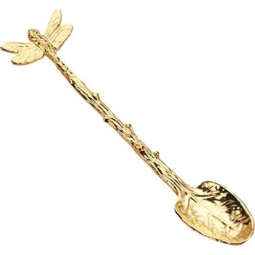 Durable Dessert Spoon 5 Colors Rust Proof Easy to Clean Vintage Zinc Alloy Mini Coffee Milk Exquisite Spoon kitchen accessories