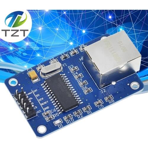 TZT ENC28J60 LAN Ethernet Network Board Module for arduino 25MHZ Crystal AVR 51 LPC STM32 3.3V