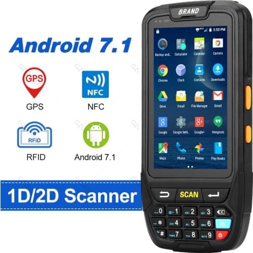 NFC PDA Barcode scanner 1D 2D Bluetooth Android Handheld Terminal Rugged PDA 1D Bar code Scanner Data Collector PDA Scanner 1/2D