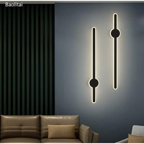 Minimalist Modern Line Wall Lamp Led Nordic Parlor Sofa Bedroom Bedside Aisle Background wall Strip Indoor Wall Lamp