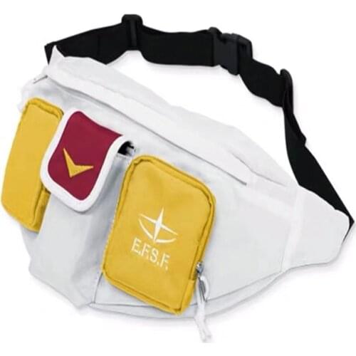 Japanese Waist Bag Gundam RX-78-2 Canvas Messenger Bag Portable Anime Cosplay Multifunction Travel Bag Knapsack Drop Ship