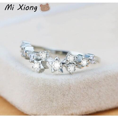 Mi Xiong Woman Rings 925 Sterling Silver Original Design Star Diamond Elegant Romantic Unique Craft Charm Wedding Brand Jewelry