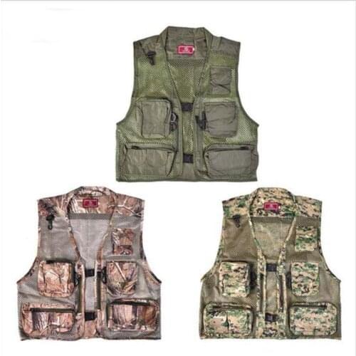 Super Breathable Mesh Fishing Vest Luya Fly Fishing Clothing Photography Photographer Hiking Vest Tactical Sleeveless Jacket