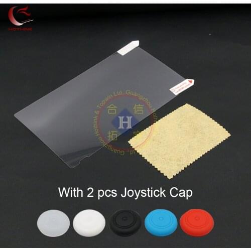 HOTHINK 1pcs anti-scratch LCD Screen Protector + 2pcs Thumb stick button cover caps For Nintendo Switch NS nintend switch