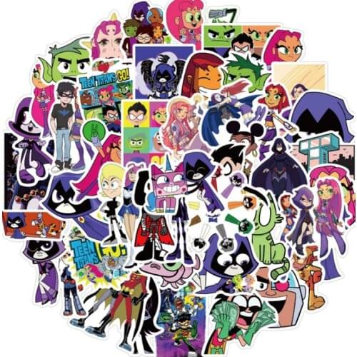 10/30/50/100Pcs Teen Titans Attack For Snowboard Laptop Luggage Fridge Car- Styling Vinyl Decal Home Decor Stickers