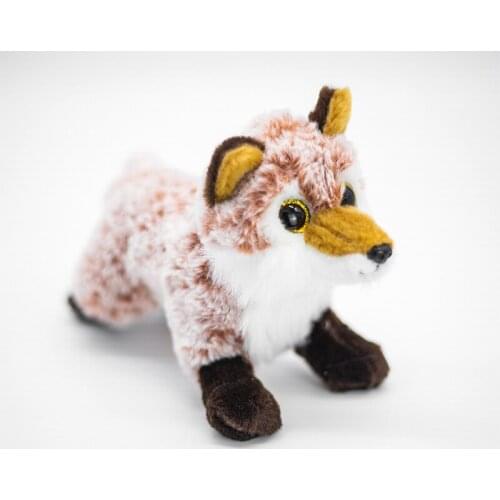 15CM Ty Big Eyes Crawling Fox Plush Stuffed Animal Tibetan Fox Super Soft Bedside Toys Doll Boy Girl Christmas Birthday Gift