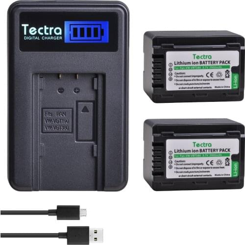 2pc 3900mAh VW-VBT380 VW VBT380 VBT380 Battery for Panasonic HC-V110,HC-V130,HC-V160,HC-V180,HC-V201,HC-V250,HC-V260+LCD Charger