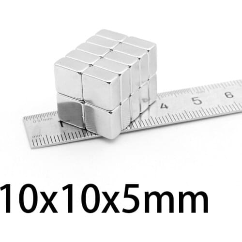 5-150pcs 10x10x5mm Rare Earth Neodymium Magnet 10*10*5mm Powerful Strong Magnetic Magnets 10mmx10mmx5mm