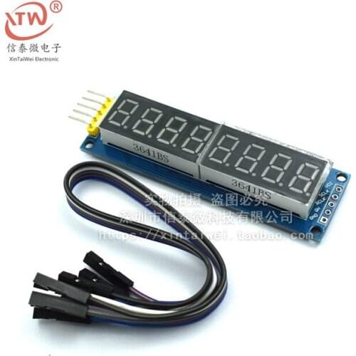 5PCS 74HC595 CWG 8-Digit 8 Bits 8bit Digital Tube Display Control Module Red Three IO for arduino 595 Driver