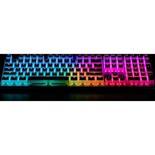 ABM618 ABM 618 Anodized Aluminum Mechanical Keyboard Kit 104 Switch Cable Mode RGB Led Type c with Software