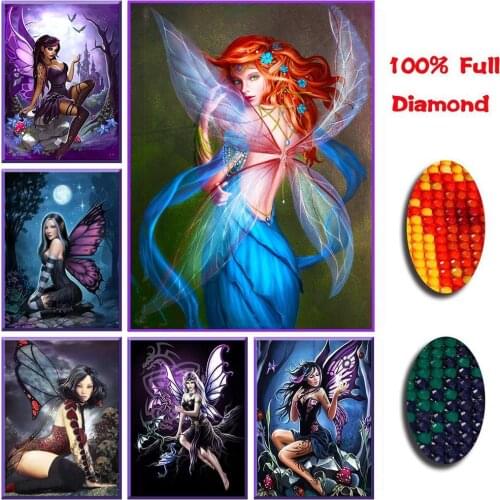 FIYO Diamond Embroidery Diy Diamond Painting Cross Stitch Kits Diamond Mosaic Elf fairy Full Square Diamond Embroidery