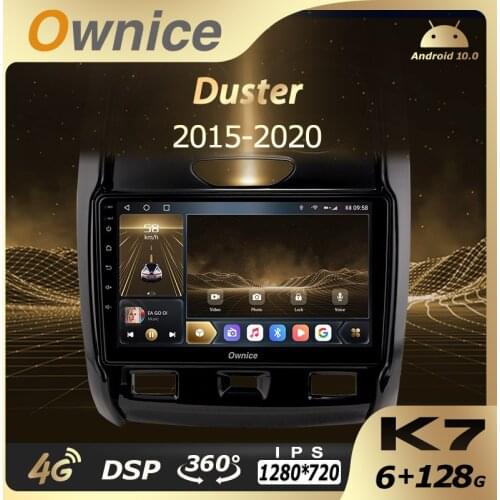 K7 Ownice 6G+128G Android 10.0 Car Radio For Renault Duster 2015 - 2020 Multimedia Player Video Audio 4G LTE GPS Navi