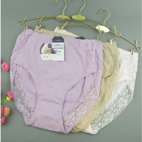 Free Shipping Women Briefs Plus-size Panties High Waist Sexy Underwear 3pcs/lot M, L ,2L, 3L