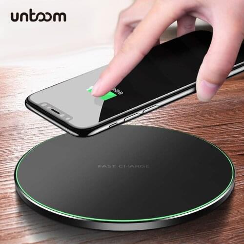 10W Qi Wireless Charger for iPhone Xs Xs Max Xr X 8 8 Plus Fast Wireless Charging Pad for Samsung Galaxy S10 S9 S8 S7 Note 9 8 7