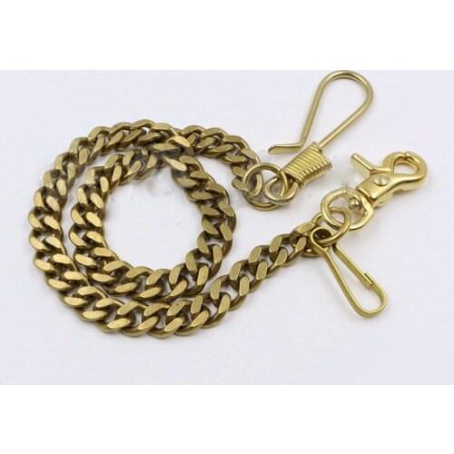 Solid brass jeans leathr craft wallet caibu chain with snap hook set