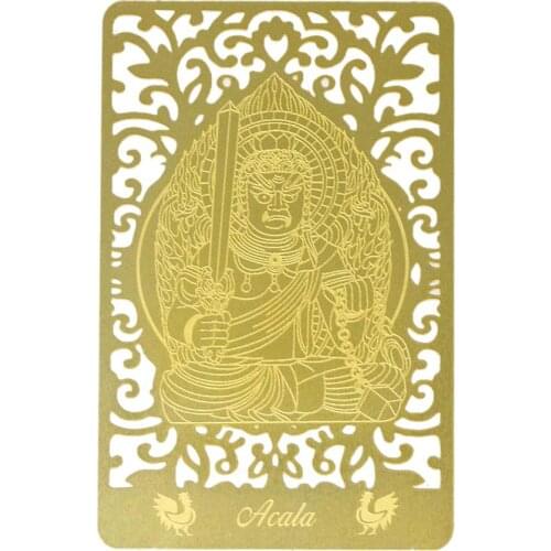 Feng Shui Bodhisattva Rooster (Acala) Printed Golden Card W4122