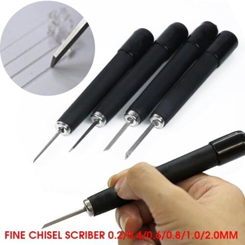 0.2/0.4/0.6/0.8/1/2/3/4mm Modeling Tools Accessory Scriber Craft Tool Scribe Line Chisel For Model Transformation Tools