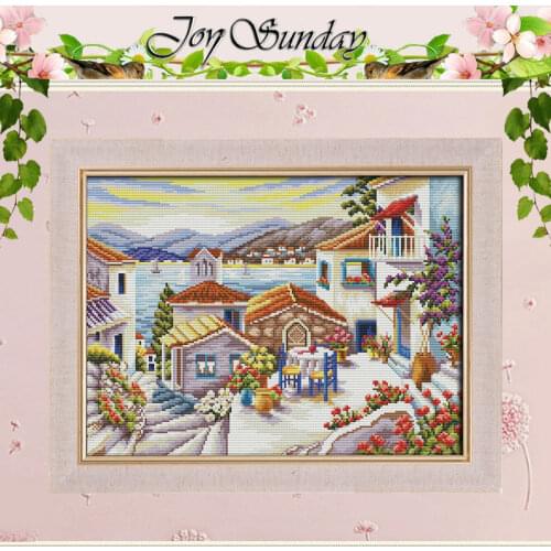 Beach House Painting Counted Cross Stitch 11CT 14CT Cross Stitch Set Wholesale scenery Cross-stitch Kit Embroidery Needlework