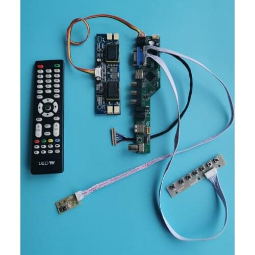 For TFTMD38140CBA/TX38D14VC0CAA 1024*768 4-CCFL DIY kit VGA+AV+USB universal controller drive board LCD monitor LVDS 20-Pin
