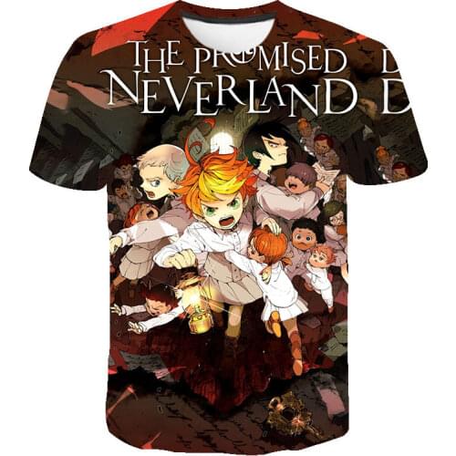 New Summer The Promise Neverland 3D Printed T Shirts Casual Boy Girl Kids Fashion Streetwear Cool Men Women Children Tops