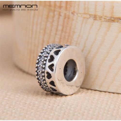 New autumn S925 hearts Around Charms 925 sterling Silver beads fit European charm Bracelet Necklace DIY for women Memnon Jewelry