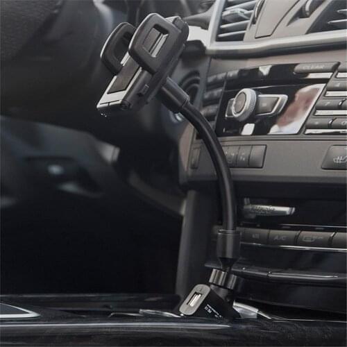 New Car Charger Holder Car Cigarette Lighter Dual USB Navigation Charging Stand Universal Multifunctional Mobile Phone Holder