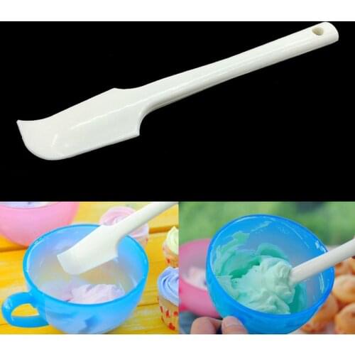 Wholesale 10 Pcs/lot White Silicone Cake Arc Palette Scraper Cake Cream Butter Spatula Mixing Scraper Brush Fondant Cake Tools