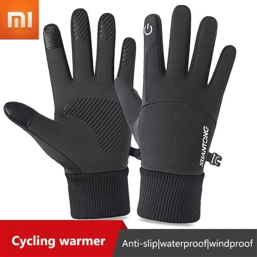 Xiaomi Winter Warm Full Finger Gloves Men Women Touch Screen Gloves Outdoor Sports Driving Skiing Gloves Non-slip Fleece Glove