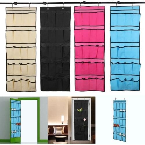 20/24 Pocket Over the Door Shoe Organizer Rack Hanging Storage Space Saver Hanger Tool Wall Housekeeper Accessory Hanging Bag