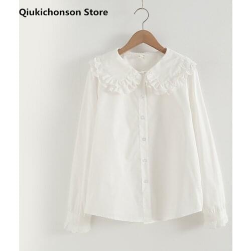 Блузки на пуговицах Qiukichonson China At AliExpress