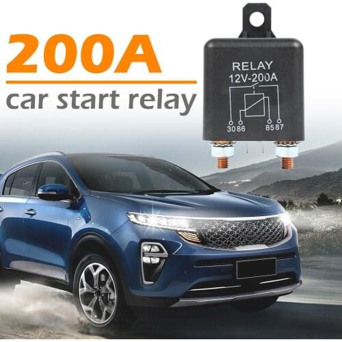 12V 200 Amp Split Charge/Winch Relay Car Van Boat Marine Mower Starter Relay Lead-out End Terminal Post 4 Number of Pins