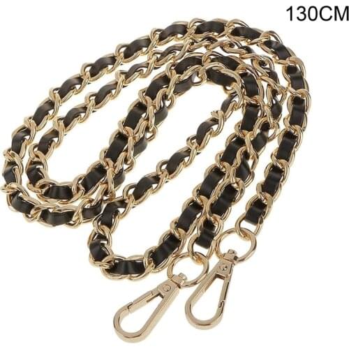 120/130cm Replacement Chain & PU Synthetic Leather Shoulder Crossbody Straps Bags/Handbag/Handle/Purse