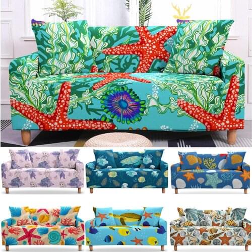 Sea Wold Sofa Cover Strech Sofa Cover Sectional Sofa Cover L Shape Sofa Cover for Living Room Couch Cover