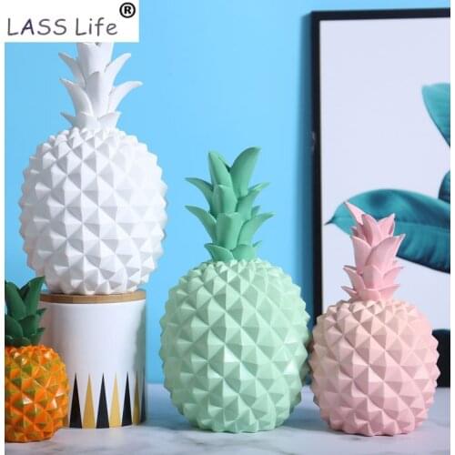 Nordic Pineapple Piggy Bank Home Decoration Creative Modern Minimalist Pineapple Resin Crafts Furniture Wedding Gift Ornaments