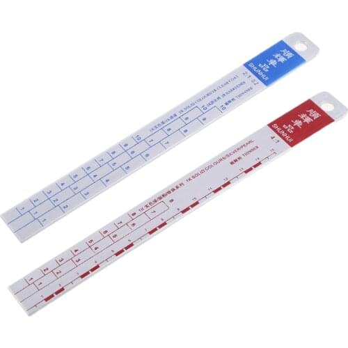Standard Paint Ruler Paint Mixing Tool Ruler Paint Tool Black/R-ed Suitable for Cars Steel Ruler Paint Tool Dropship